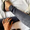 Grey Velvet High-Waist Legging - Thumbnail Image 4