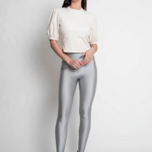 Silver High-Waist Lycra Legging