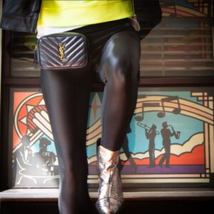 Black Cirré High-Waist Lycra Legging
